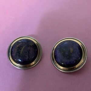 Beautiful earrings, purple and gold